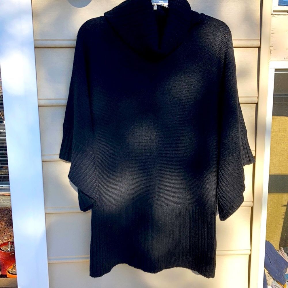 Banana Republic wool alpaca blend kimono turtleneck sweater color black